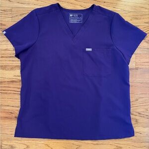 Figs Purple Pulse Catarina One Pocket Scrub Top